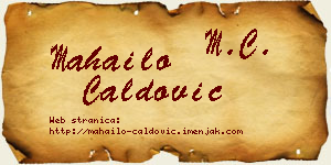 Mahailo Ćaldović vizit kartica